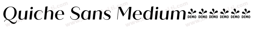 Quiche Sans Medium字体转换
